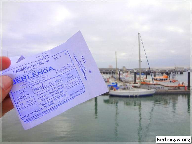Bilhete de barco para ir às Berlengas