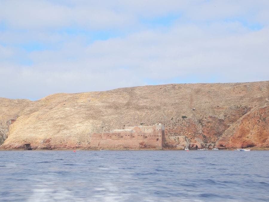 Berlengas fortress in the distance.