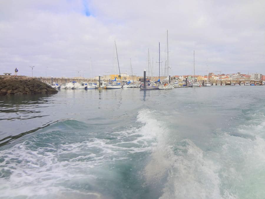 Departure from Peniche Marina dock